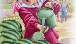 情侣海里吃瓜,情侣海里共享瓜果时光